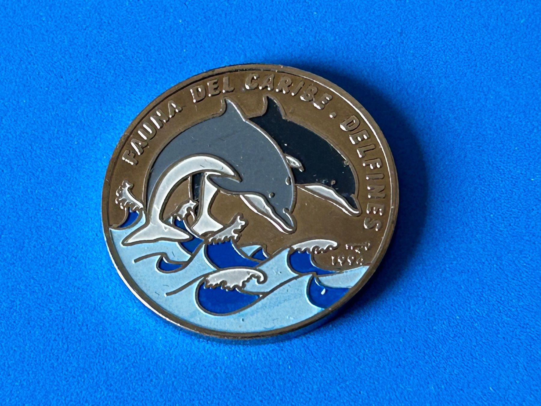 Tutti le monete: Cuba - 1 Peso (Dolphins) 1994 UNC – Nuovo (secondo la descrizione) da Corcelles NE venduto da AJKader 2