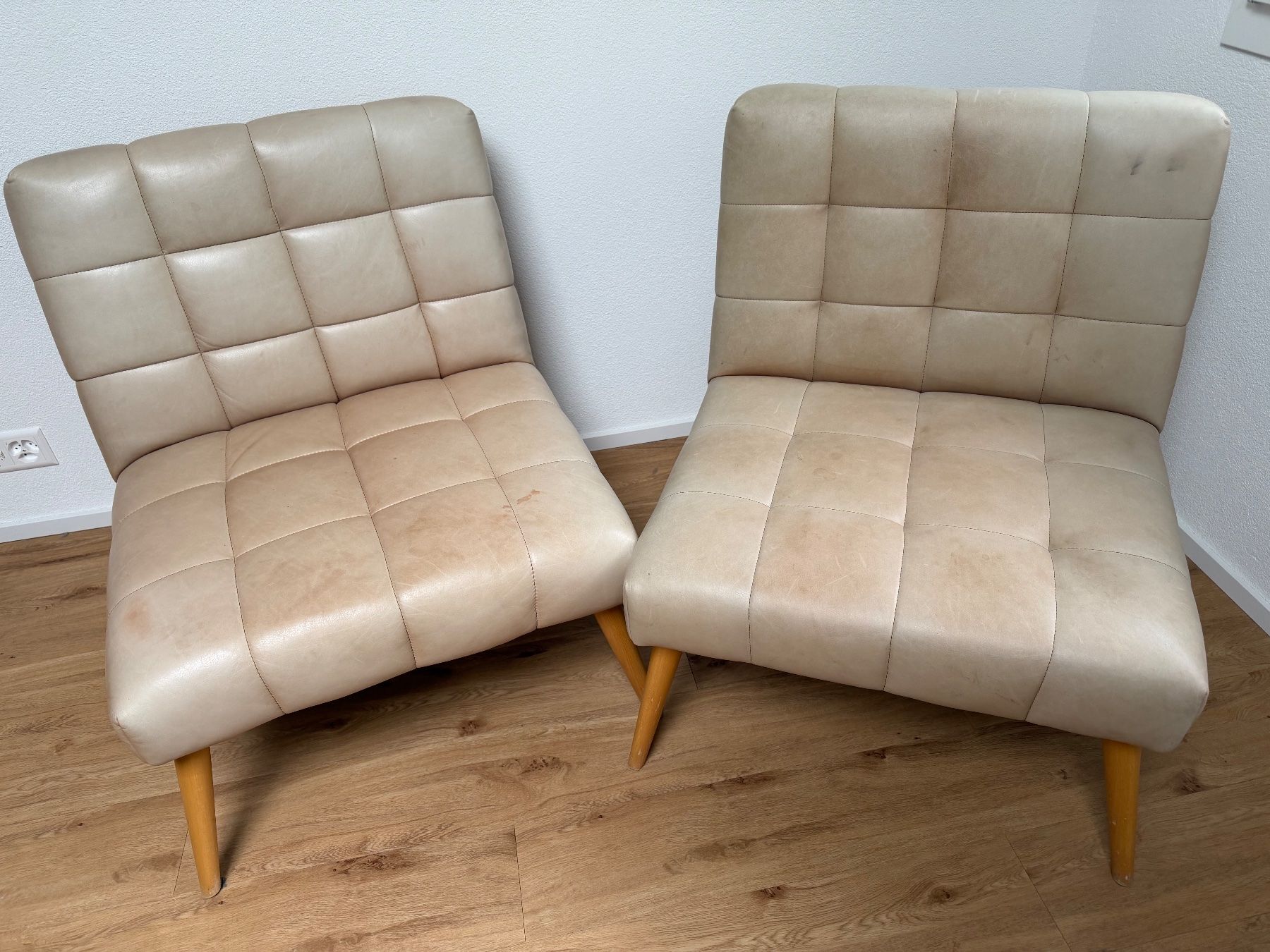 Fauteuils: 2 Sessel beige Lederoptik – D'occasion à Rothenthurm par waitandsee82