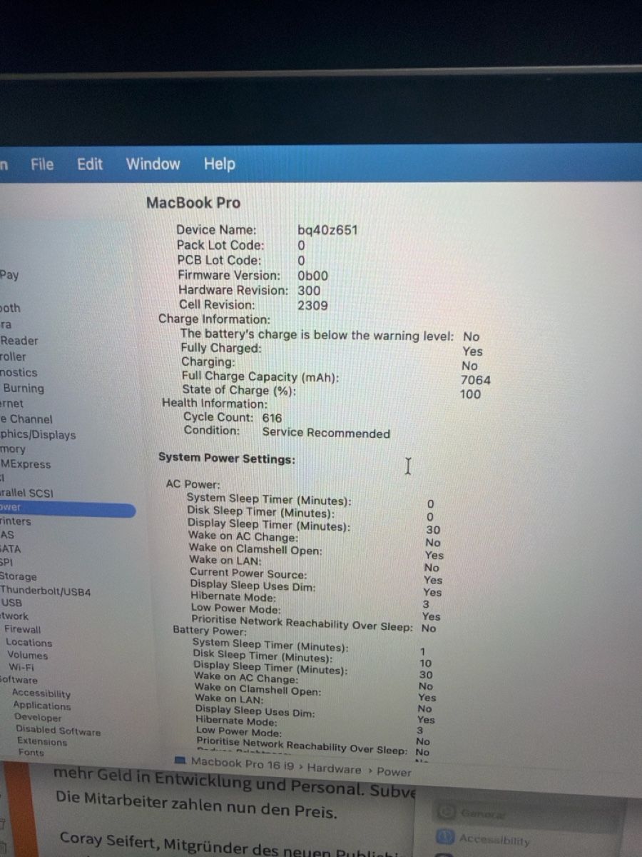 Apple Notebook: Apple MacBook Pro 16 space grey – Usato da Zürich venduto da oli_k9tl 1