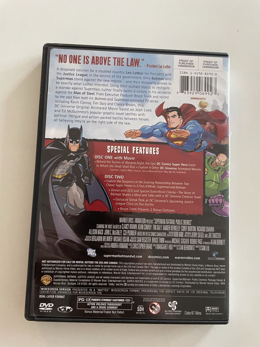 Tutti i DVDs: Superman Batman Public Enemies / DVD Englisch – Usato da Zürich venduto da Bomboo 1