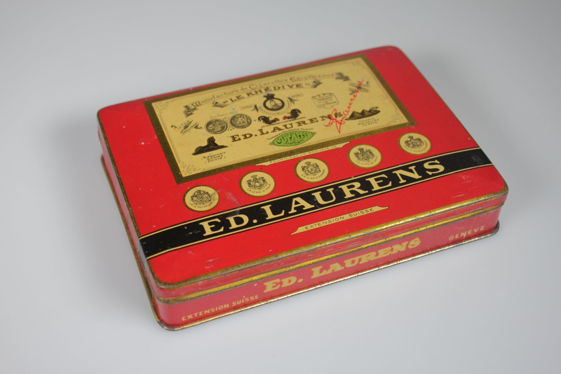 Altri Prodotti per fumatori: Ed. Laurens Genf Vintage Blechdose Zigarettendose – Usato da Basel venduto da IRMAundFRED
