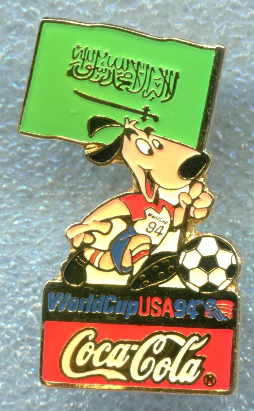 Coca-Cola Placchette & Badge: Coca Cola  WM'94  Saudi-Arabien – Usato da Winterthur venduto da Sammleroase