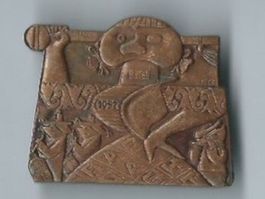 Fasnachtsplakette Basel, "Blaggedde" 1952 (Bronce)