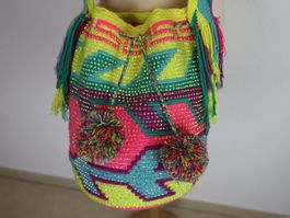 Boho / Ethno handgefertigte Mochila Wayuu Tasche Kolumbien