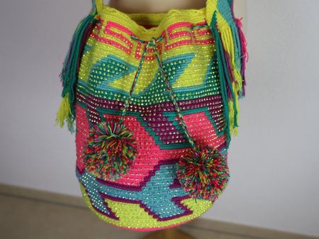 Boho / Ethno handgefertigte Mochila Wayuu Tasche Kolumbien
