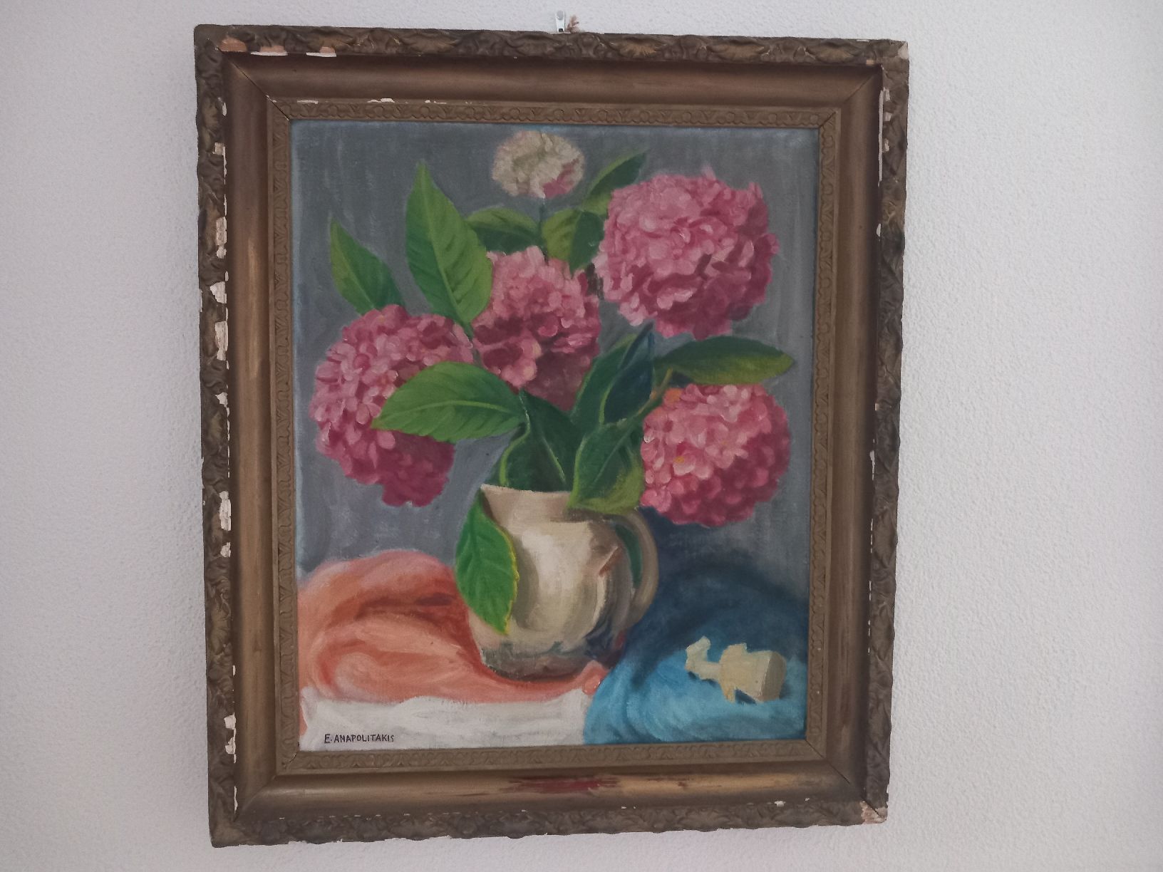 Dipinti: Gemälde von E. Anapolitakis, Stillleben, Blumen – Usato da neuhausen am rheinfall venduto da Tadeuss 1