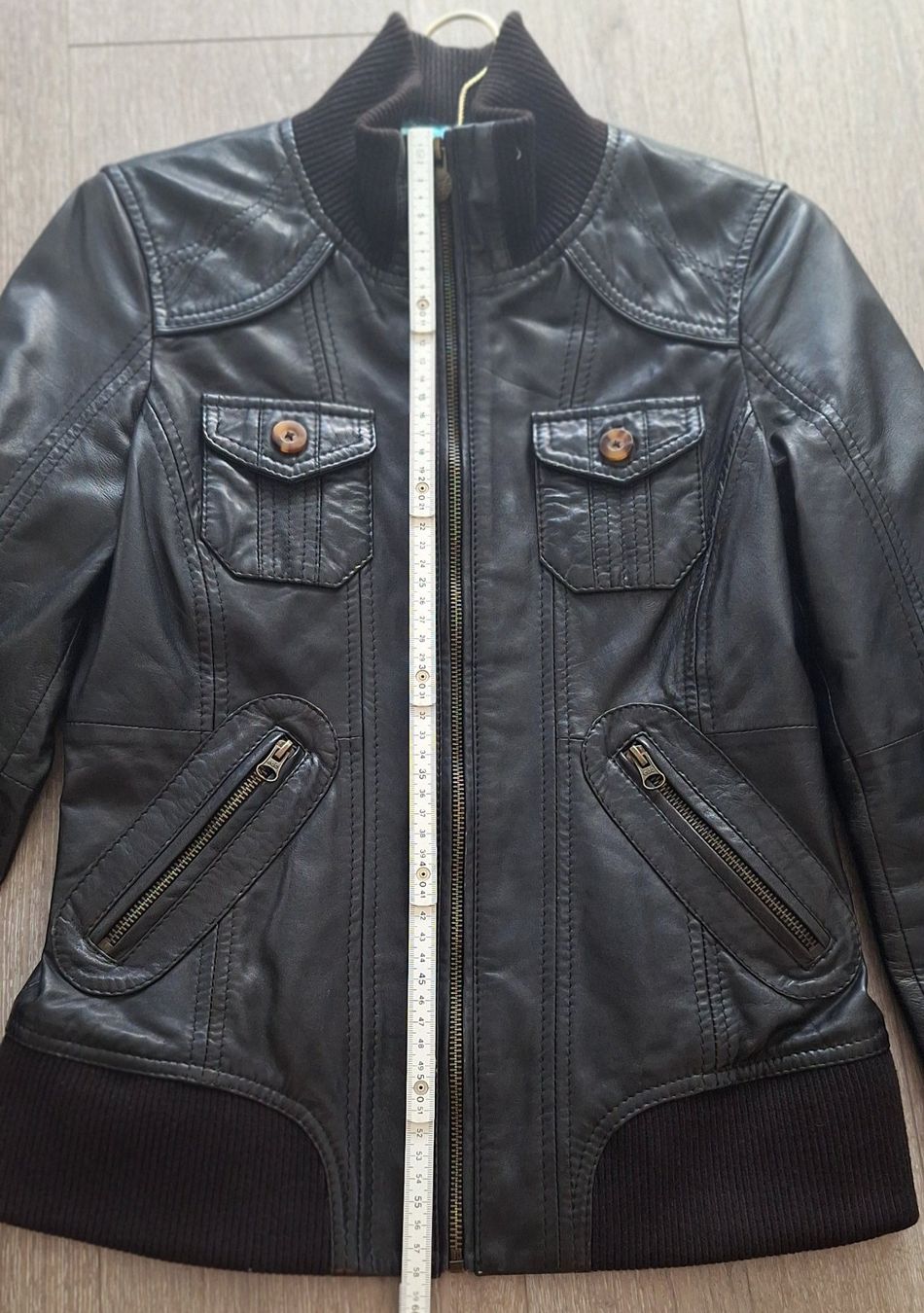 Esprit Giacche: Lederjacke Vintage Style Schwarz – Usato da Matten b. Interl venduto da iae_cwc7 5