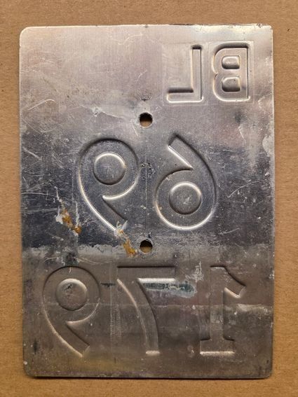Sachs Insegne: Velonummer BL 2006 gelb Mofanummer Plaque Mofa – Usato da Schenkon venduto da Uhu007 1