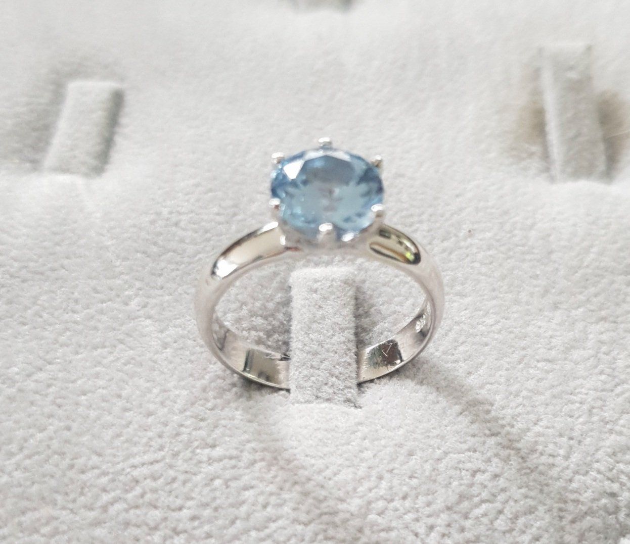 Anelli: Silber Ring 925 mit Aquamarin-Zirkonia - Neu – Nuovo e nell'imballaggio originale da Uetikon am See venduto da Coralreef 2
