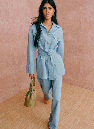 Sezane - Jacke Marena Damen Hellblau Gr. 34