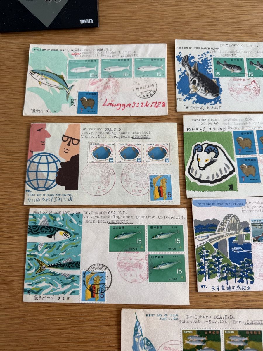 Tutti i francobolli: 7 Japanische FDC – Usato da Murgenthal venduto da Tina_4055 1