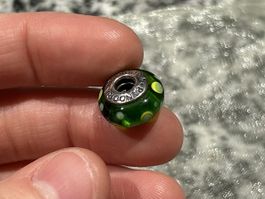 Pandora Muranoglas Charm Grün mit Punkten - Top! 💚
