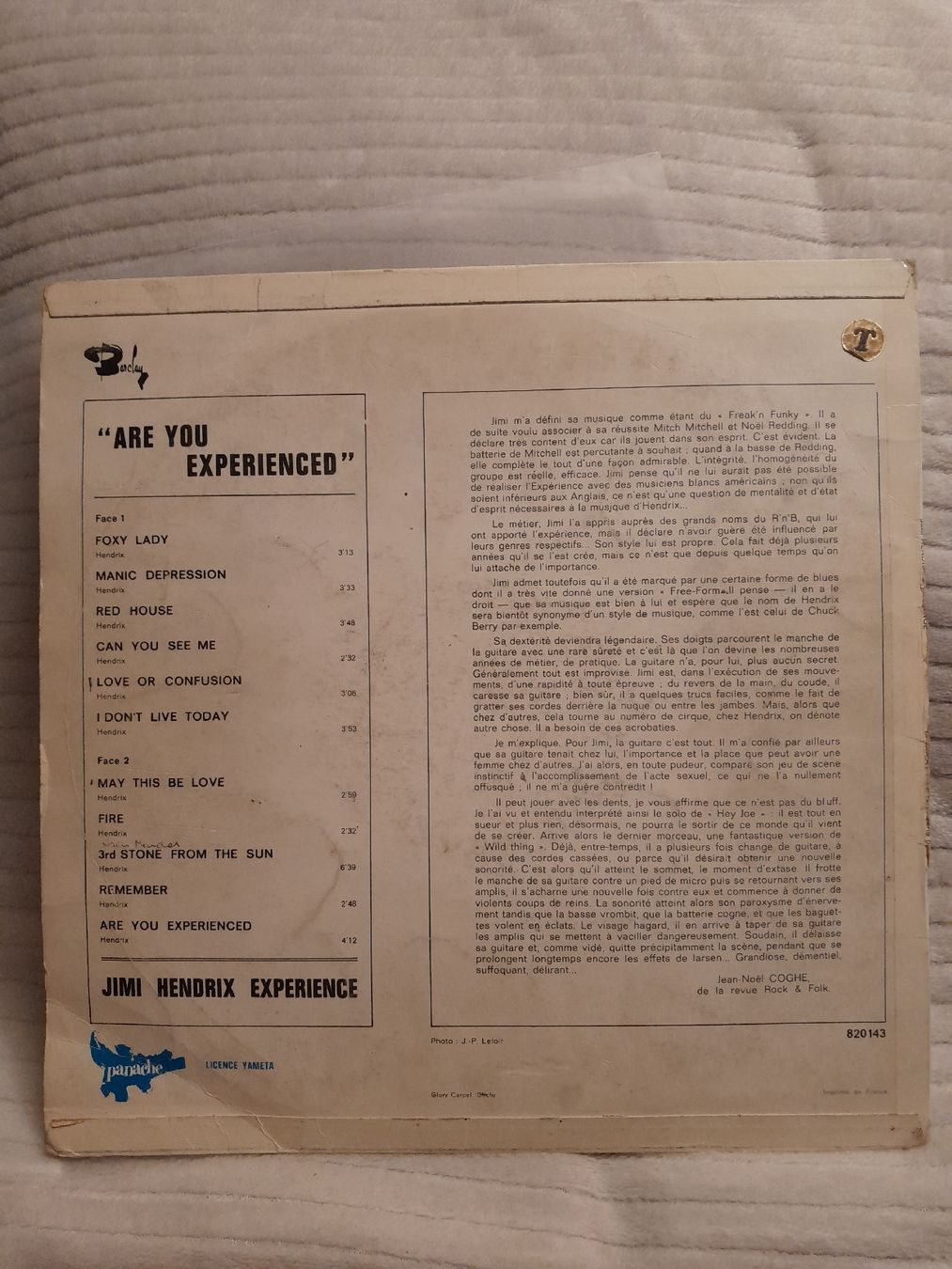 Schallplatten: Jimi Hendrix Experience A..orig.Fr. 1967 – Gebraucht aus oekingen von beauty1964 1