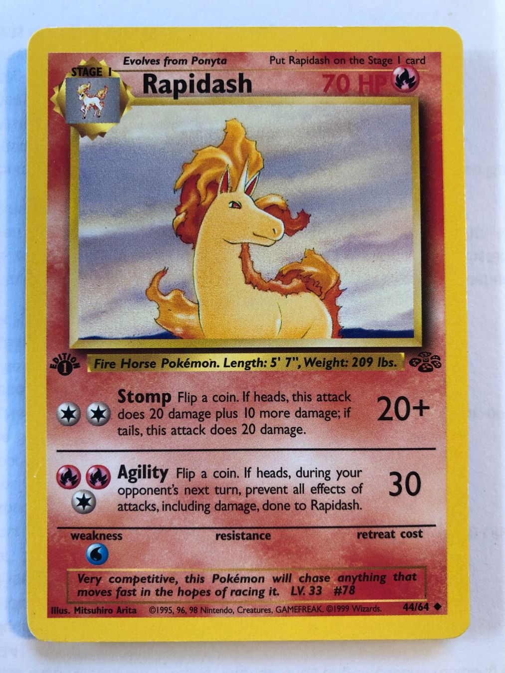 Sammelbilder & Trading cards: Rapidash (uncommon) 1st Jungle - LP - ab 1.- – Gebraucht aus Giubiasco von dan_pr8b