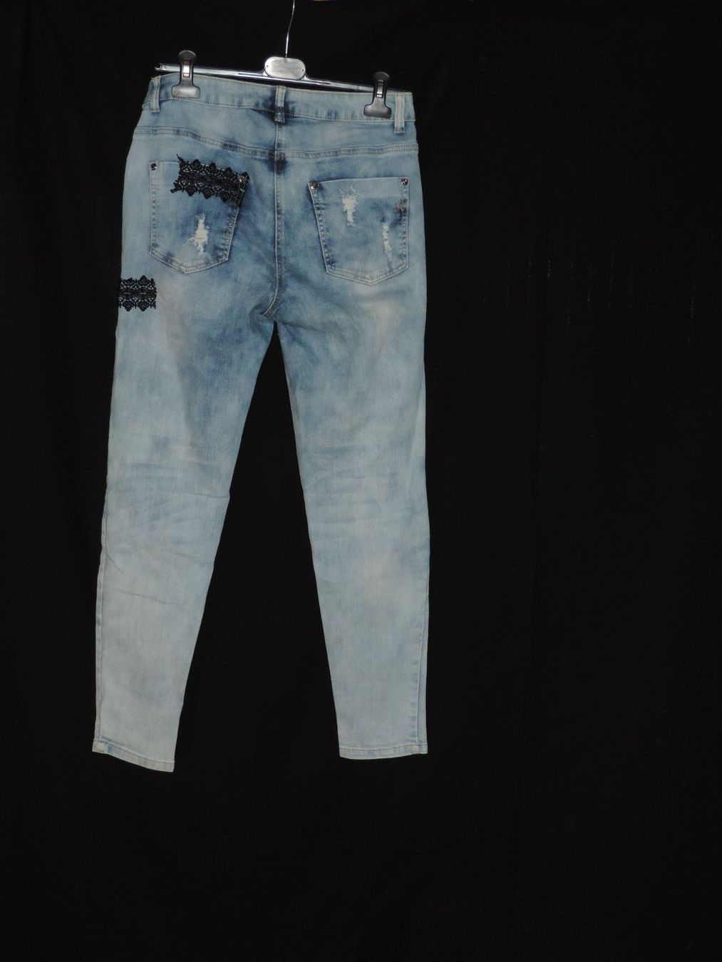 Jeans: jeans bleu clair dentelle noir – Gebraucht aus Genève von Axelle333 5