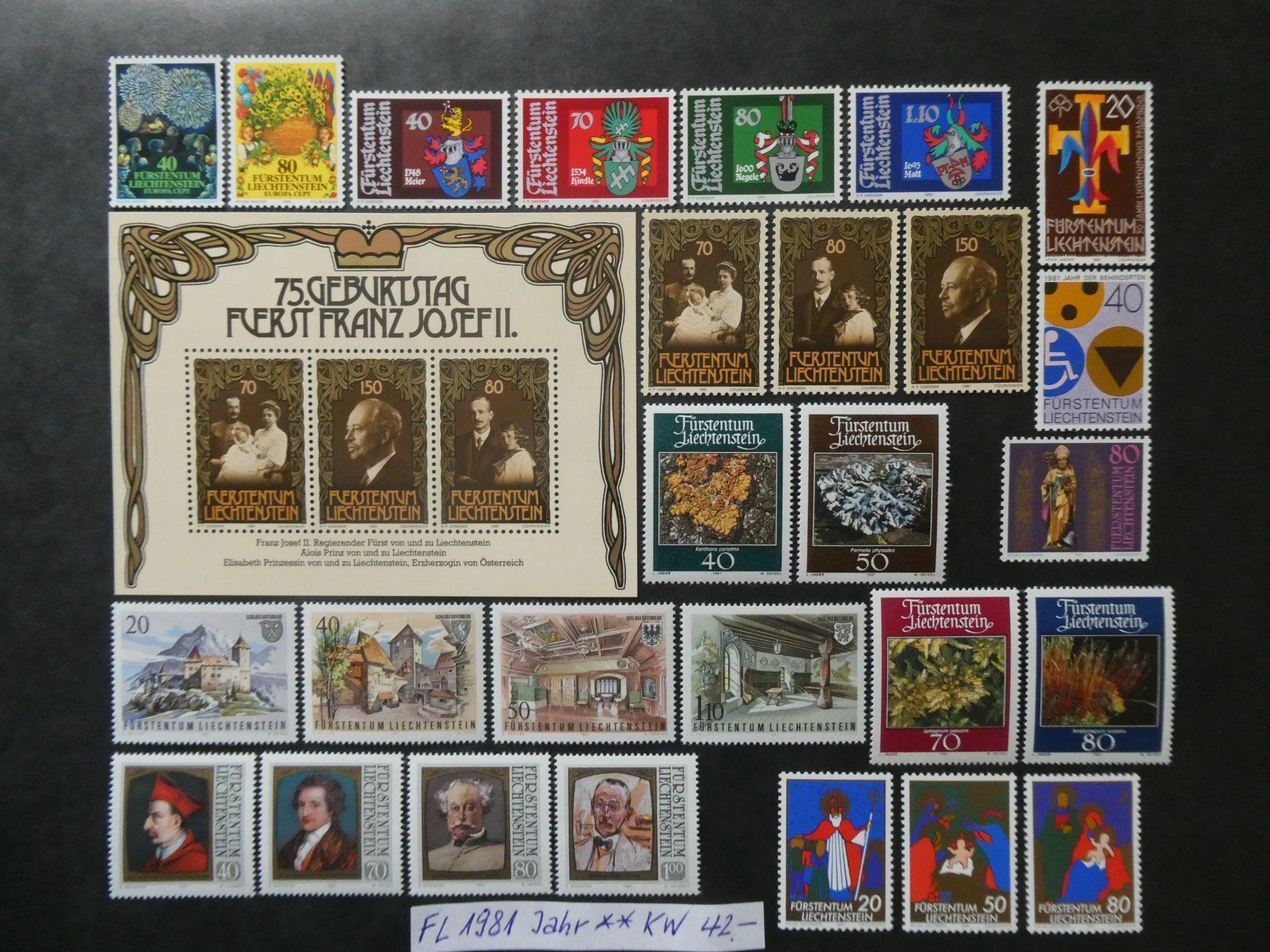 Tutti i francobolli: FL 1981 Jahr postfrisch unter 10% Katalog!! – Usato da Lausen venduto da Herbamare01