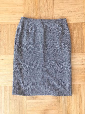 Vintage Wollrock FR Riviera Tweed-Bleistiftrock, Gr. L