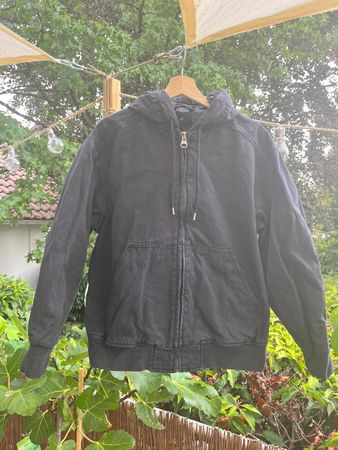 Schwarze H&M Herrenjacke mit Kapuze | Gr. M