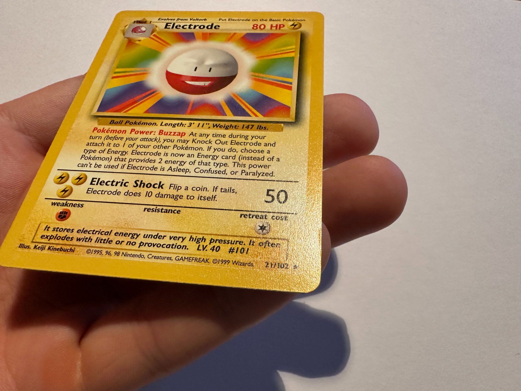 Pokémon Carte collezionabili: Electrode non holo Base EN – Usato da Hagendorn venduto da Pokecollectorch 1