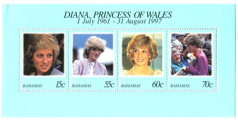 Tutti i francobolli: Block "Lady Diana". Bahamas – Nuovo e nell'imballaggio originale da Basel venduto da Butsch5
