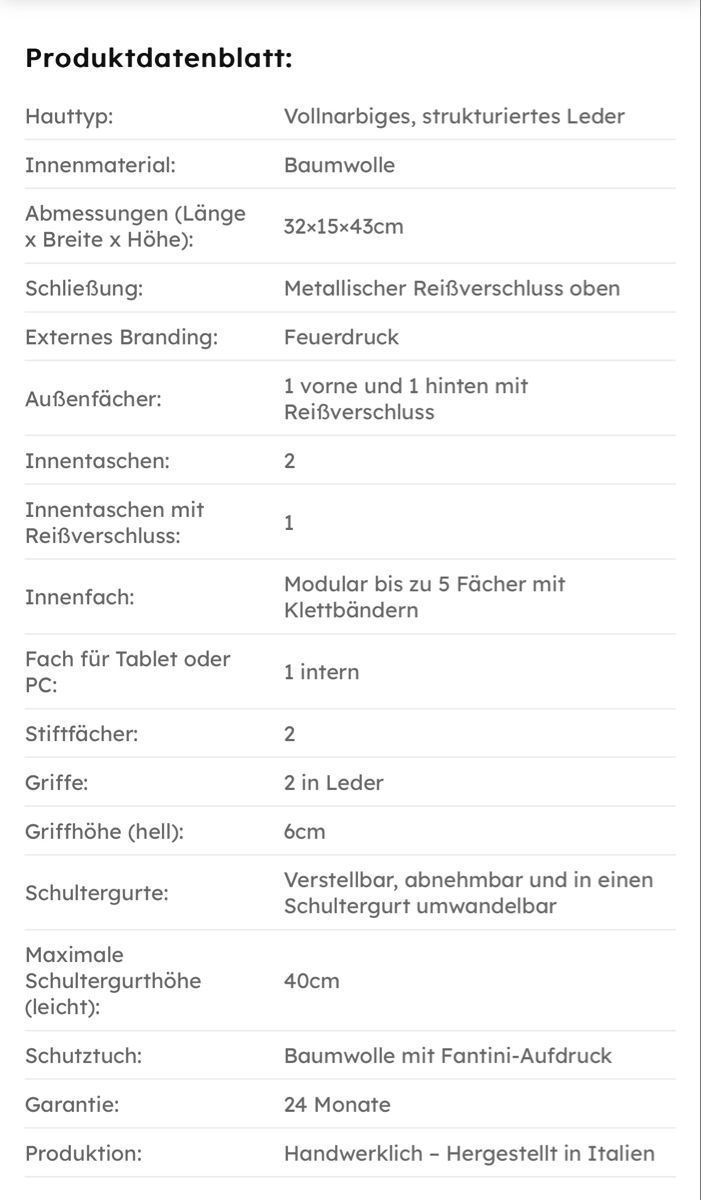 Zaini: Lederrucksack Photograph – Nuovo e nell'imballaggio originale da Wittenbach venduto da WWW.DRILUBAGS.CH 8
