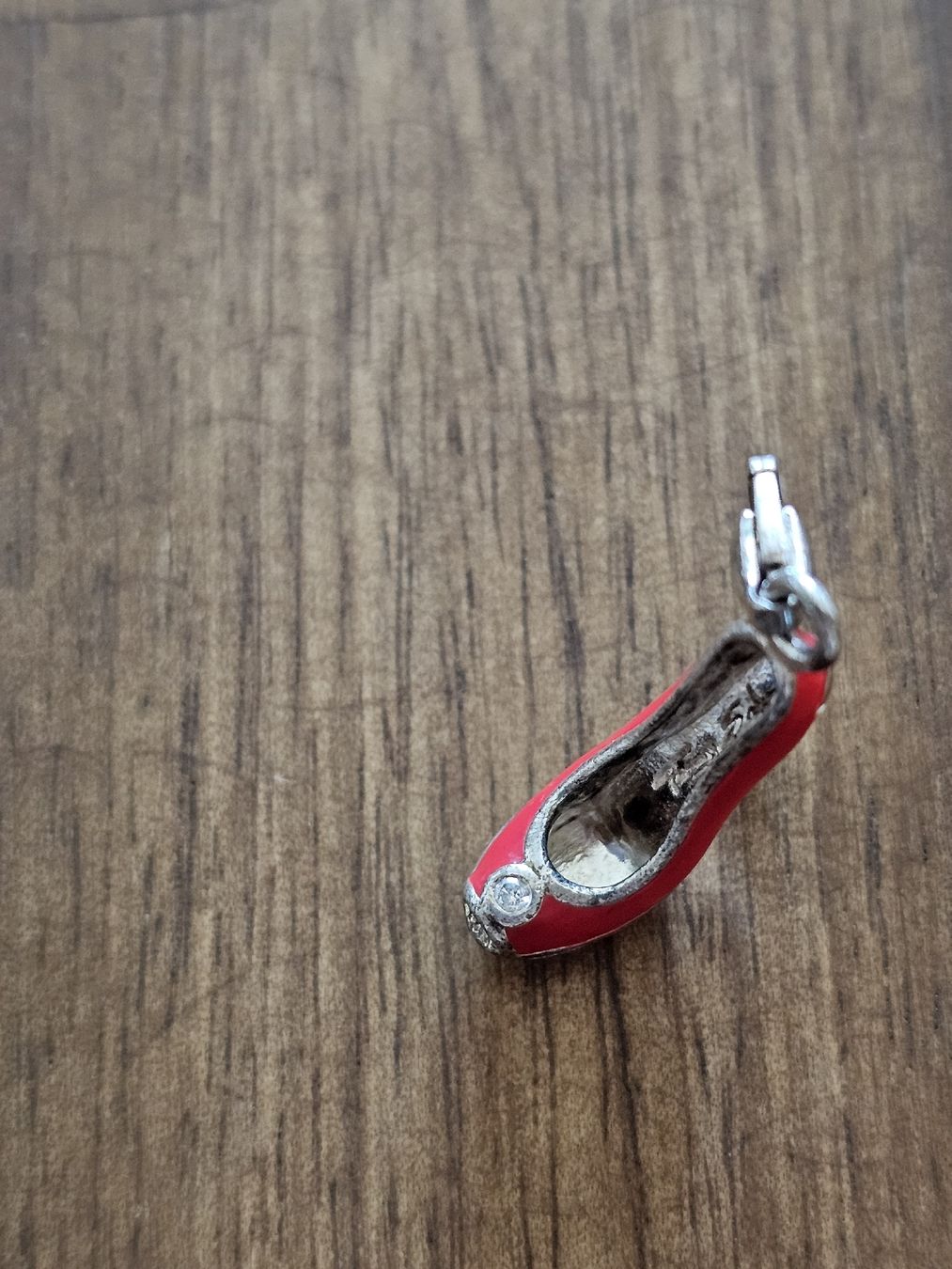 Thomas Sabo Ciondoli: Thomas Sabo High Heel Charm, Silber rot – Usato da Oberengstringen venduto da stuliv 2