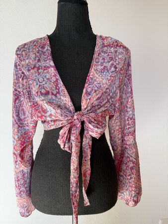 Bohobluse aus Kunstseide