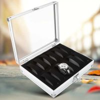 ✅ NEU Aluminium Uhrenbox für 12 Uhren