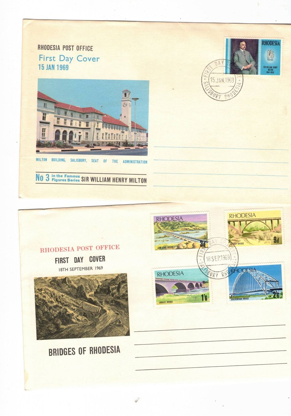 Tutti i francobolli: Rhodesien Briefmarken FDC ET – Usato da Widnau venduto da Seppl480 2