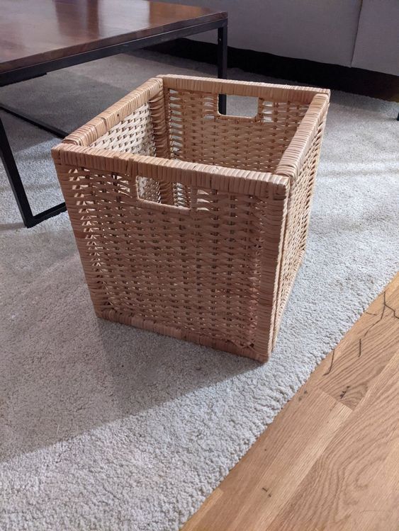 BRANÄS Panier Rotin IKEA 32x34x32 Cm - Rangement Naturel Maison Bureau Étagère Kallax