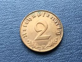 Drittes Reich 2 Reichspfennig 1940 E,  sehr selten
