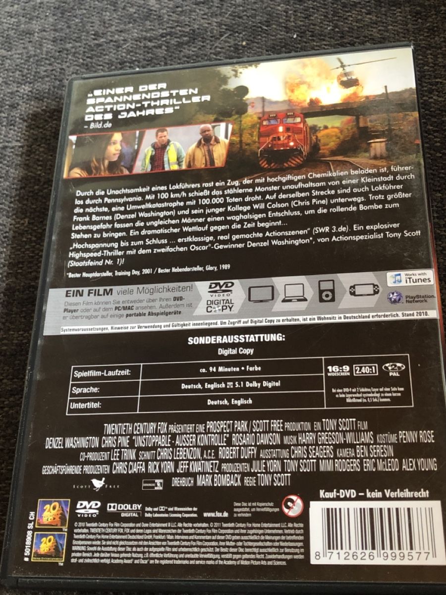 Tous les DVDs: DVD, UNSTOPPABLE – D'occasion à Balsthal par Katzenfan99 1