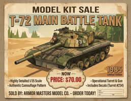 Modellino T-72 Carro Armato Battaglia 1/35 Limited Edition