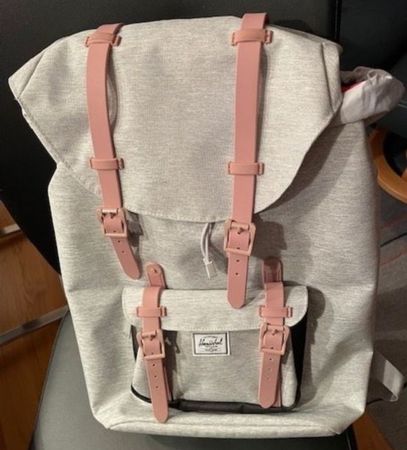 Herschel Rucksack Grau/Rosa - Ideal für den Herbst!.Wie Neu!
