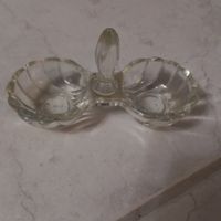 Vintage Glas Schälchen für Salz und Pfeffer.
