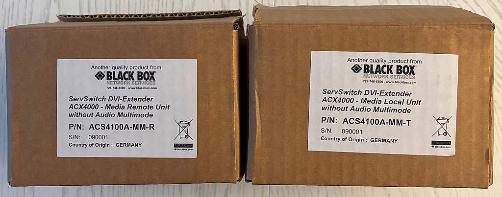 Unità & Adattatore: Black Box ServSwitch DVI-Extender Set (ACS4100A-MM) OVP – Nuovo e nell'imballaggio originale da Altdorf venduto da Cando 4