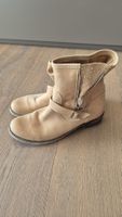 BADURA Wildleder-Stiefeletten mit Strass  Beige/Nude, Gr. 39