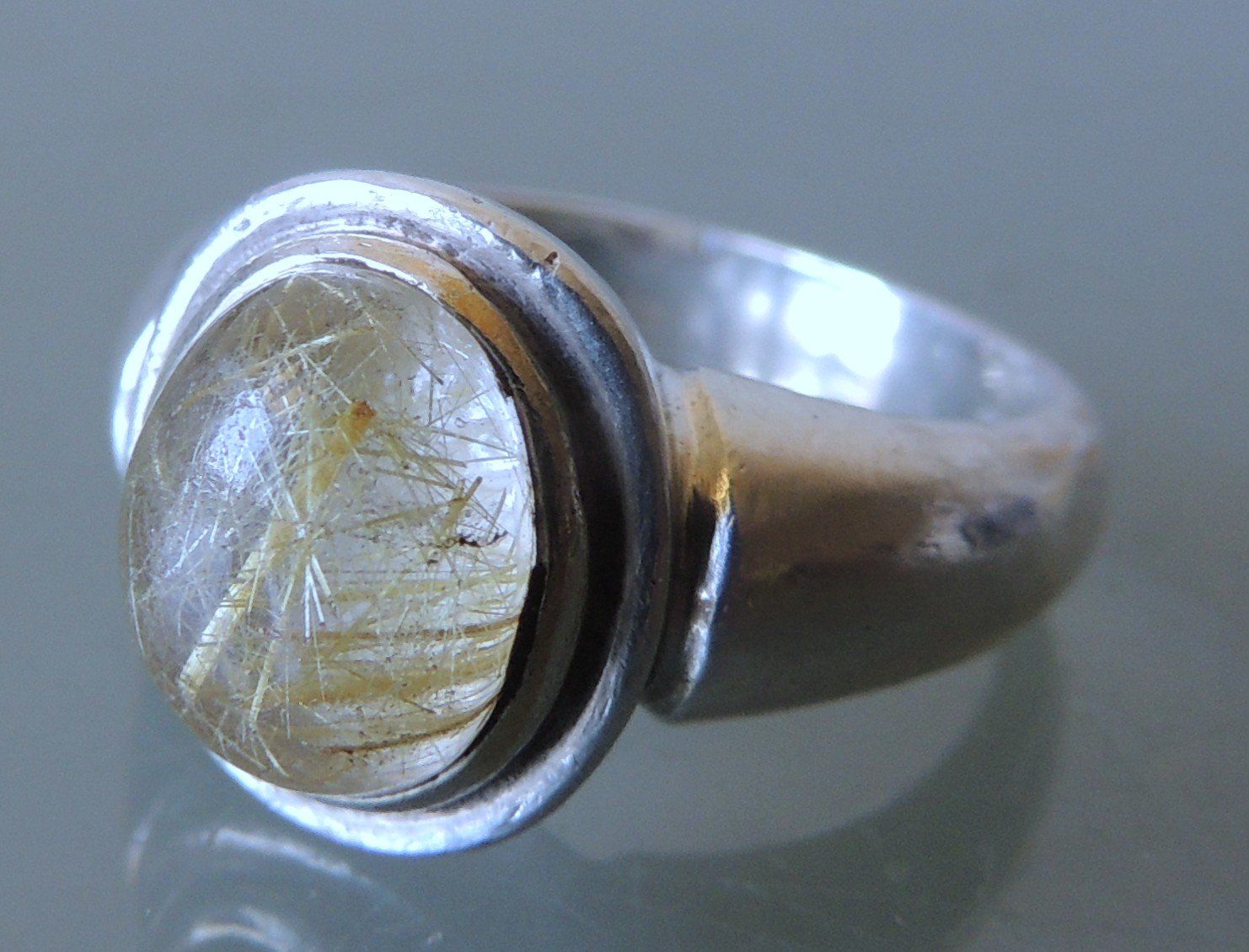 Anelli: Silber 925 Rutilquarz Fingerring Gr. 53 – Usato da Waldenburg venduto da schaller707 3