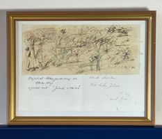 Original lavierte Zeichnung (1941) von Charly Hug 1899-1979