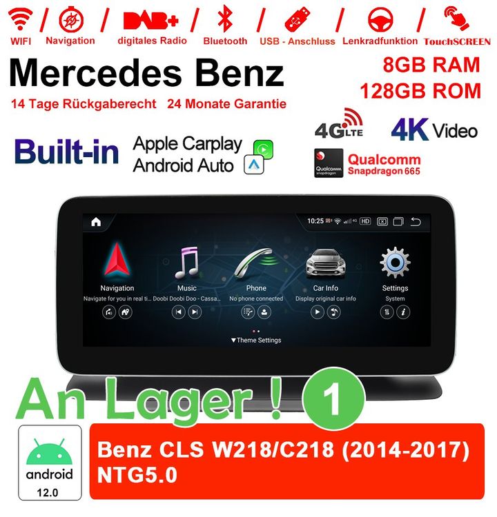Android 13.0 8+128GB Autoradio Für Benz CLS W218/C218 (Neu und ...