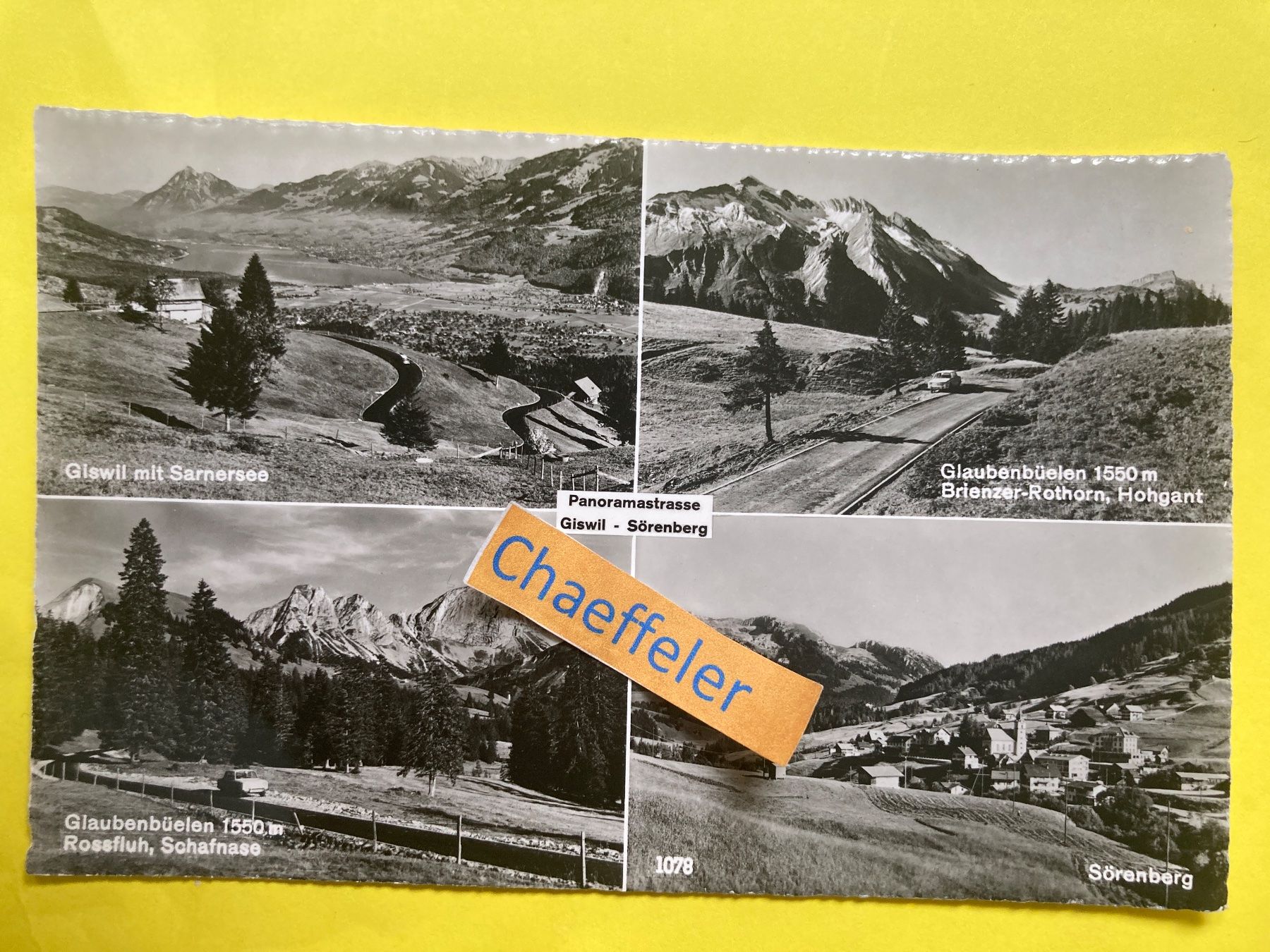 Cartoline postali: Panoramastrasse Giswil-Sörenberg – Usato da Zürich venduto da Chaeffeler