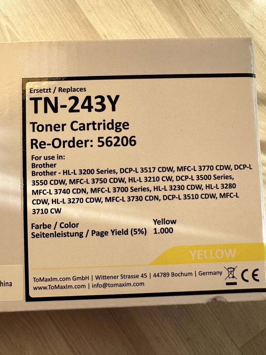 Brother Cartucce per stampanti & toner: Drucker Toner – Nuovo e nell'imballaggio originale da Mels venduto da Patrick7310 1