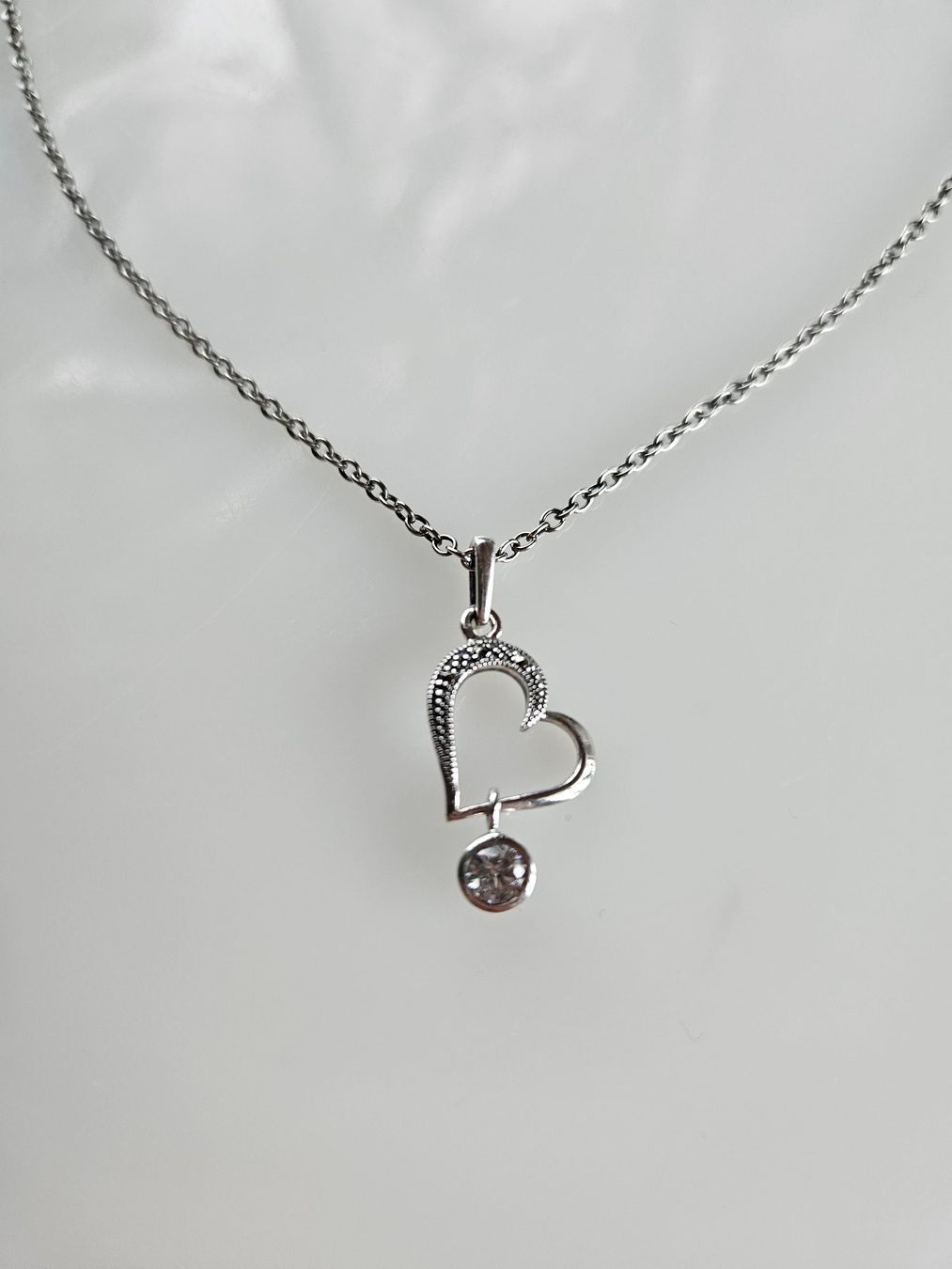 Catenine: Herz Silber Kette – Nuovo (secondo la descrizione) da Winterthur venduto da ste_tcx5