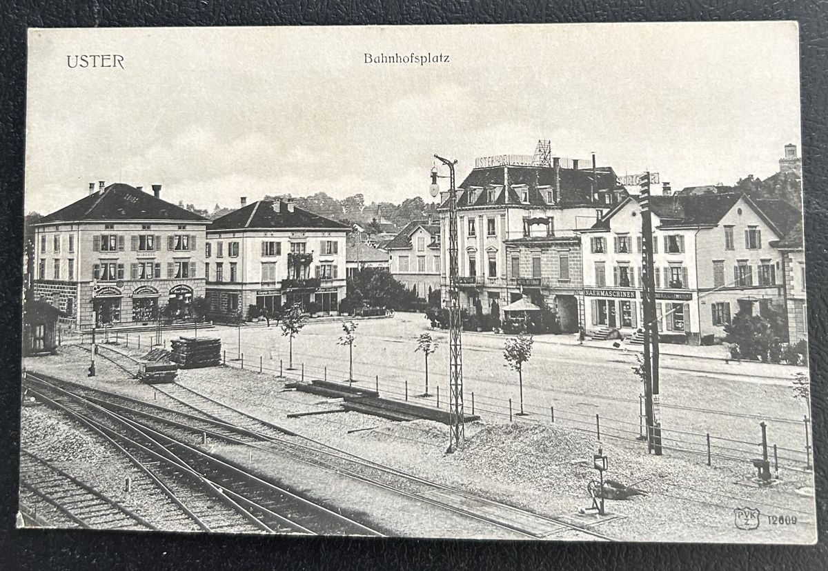 Ansichtskarten: Uster Bahnhofplatz  – Gebraucht aus Horw von Tellbub