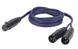 DAP FL39 - bal. XLR/F 3 p. to 2 XLR/M 3 p. 1,5 m