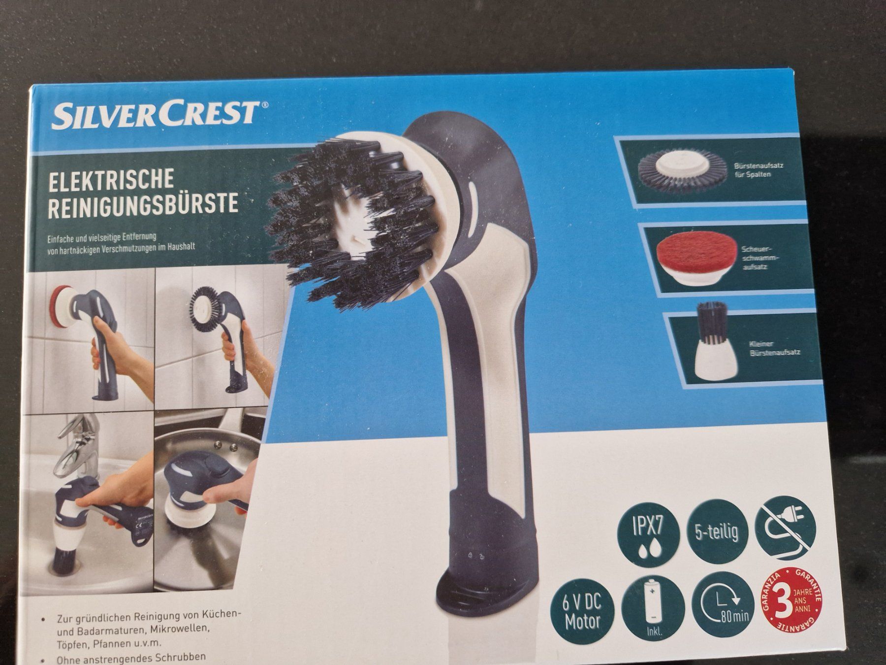 SilverCrest Altro per la casa: Elektrische Reinigungsbürste – Nuovo e nell'imballaggio originale da Horgen venduto da ren_65gp