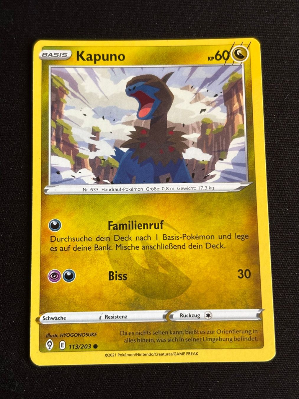 Pokémon Carte collezionabili: Pokemon Kapuno - Evolving-Skies 113/203 - Deutsch – Usato da Bern venduto da Big_GS