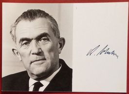 Karl Huber 1915-2002 Autogramm Foto 10x15cm Bundeskanzler