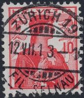 ZÜRICH 19 FIL. SELNAU 12.VII.13 - Vollstempel auf Helvetia