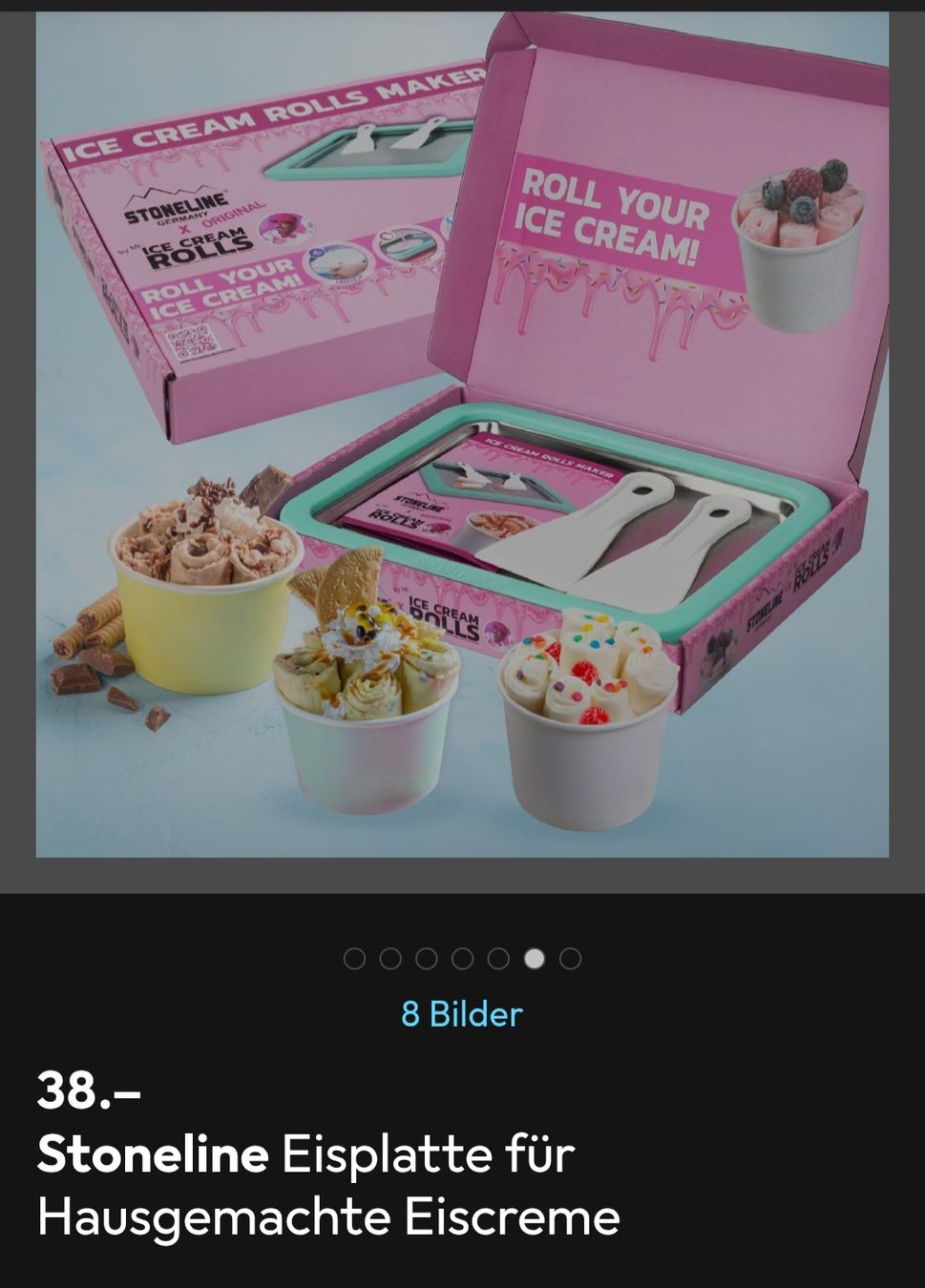 Elettrodomestici da cucina: Stoneline Eisrollen Platte pink - UVP 38CHF – Nuovo (secondo la descrizione) da Wangen b. Olten venduto da SecondStory4u 5